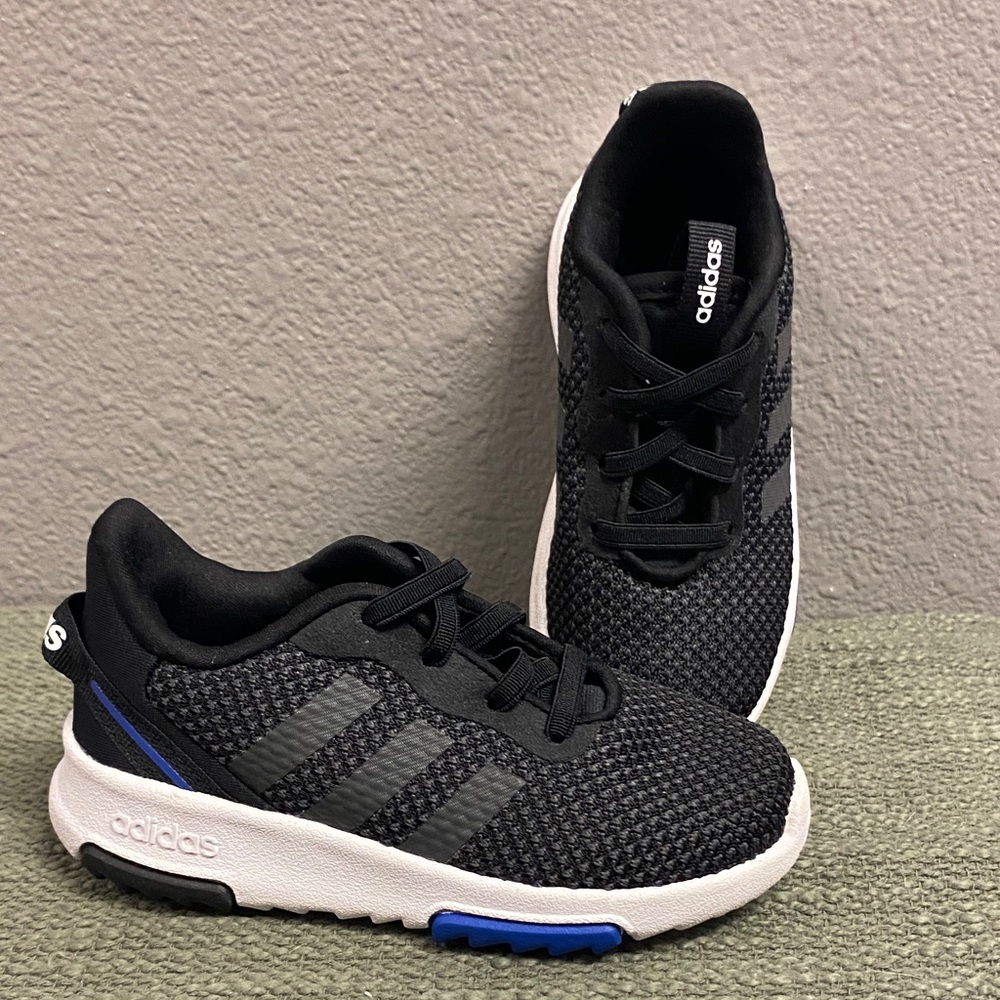 New! Adidas Kids Racer TR2.0 Black Sneakers